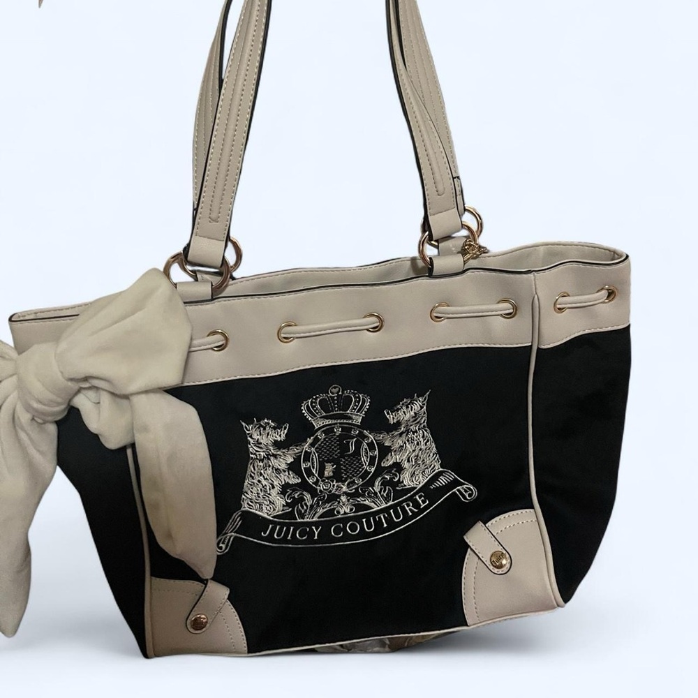 Juicy Couture Black and white Tote with Bow